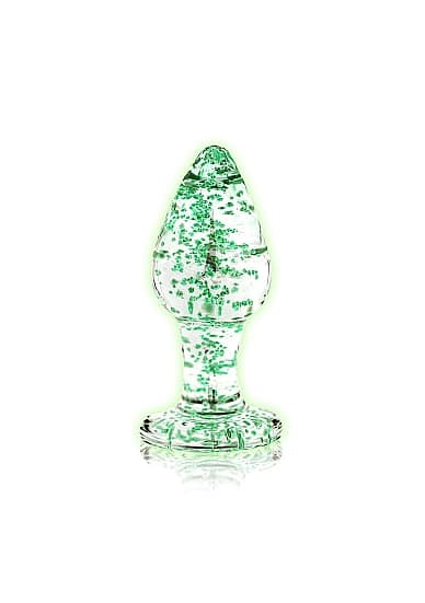 Ouch! Glass Buttplug - Glow in the Dark - Large