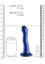 OUCH! - Ultra Soft Silicone - Dildo med sugekopp - 17 cm - Blå
