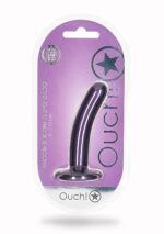 OUCH! - Smooth Silicone - Enkel dildo med sugekopp - Lilla