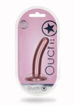 OUCH! - Smooth Silicone - Enkel dildo med sugekopp - Rosa