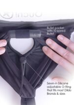Ouch! Vibrating Strap-on Thong med Strømpebånd - XS/S
