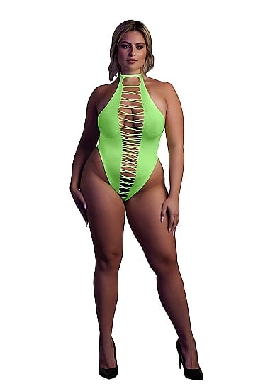 OUCH! - Glow in the dark - High-Cut body - Grønn XL/4XL