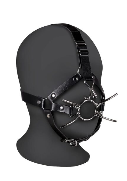 OUCH! - Xtreme - Hodeharness Med Spidergag Og Nesekrok - Sort