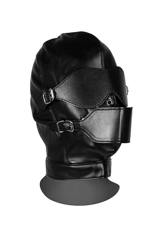 OUCH! - Xtreme - Bondage Maske Med Avtagbar Gag Og Blindfold - Sort
