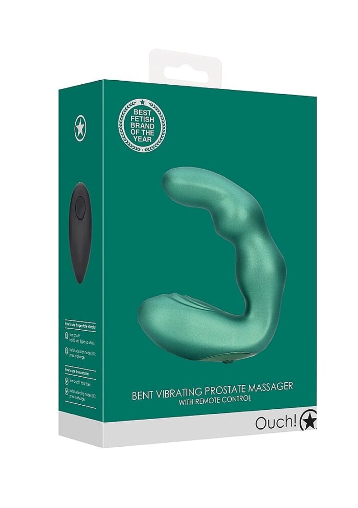 OUCH! - Prostatavibrator - Bent - Grønn