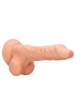 RealRock - Dildo med pung - 10" / 27 cm - Lys hudfarge