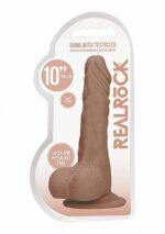 RealRock - Dildo med pung - 10" / 27 cm - Tan