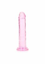 Realrock – Crystal Clear – Enkel Realistisk Dildo – Rosa - 14.5 cm