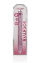 Realrock – Crystal Clear – Realistisk Dobbeldildo – Rosa - 45 cm