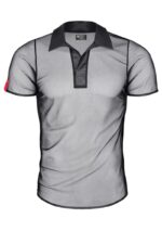 Regnes Fetish Planet - Roberto - Mesh poloskjorte med wetlook detaljer