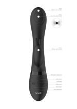 VIVE - Cato - G-punkt rabbitvibrator med Pulse-wave - Sort