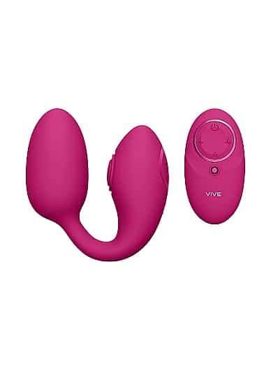 VIVE - Aika  - Egg med vibrering og pulserende klitorisstimulering - Rosa