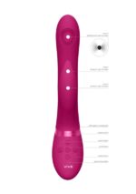 VIVE - Aimi - Rabbitvibrator med Pulserende G-punkt stimulering og Rotasjoner - Rosa