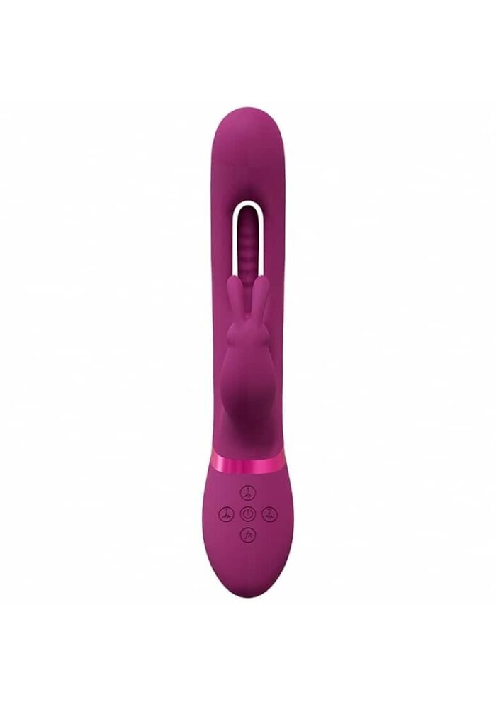 VIVE - Mika - Trippel Rabbitvibrator Med Heftig Tunge - Rosa