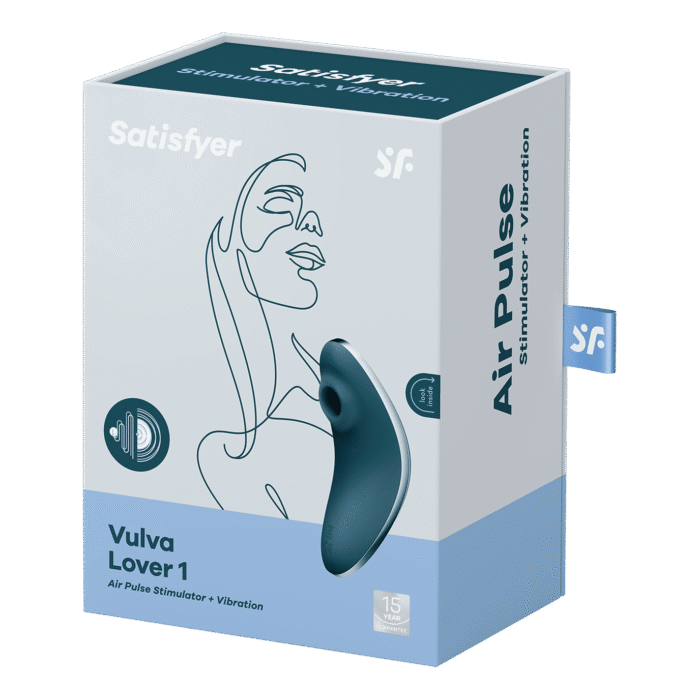 Satisfyer - Vulva Lover 1 - Trykkbølgestimulator med Vibrasjoner  - Mørk Grå