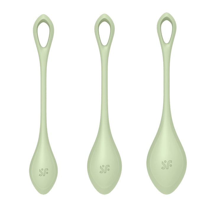 Satisfyer - Yoni Power 2 - Vaginakule Sett - Lys Grønn