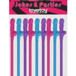 Love Toy - Multicolor Willy Straws - Fargerike Sugerør