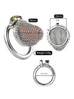 Chainmail Chastity Cage - Kyskhetsbur med ringbrynje design - Small - Bilde 3