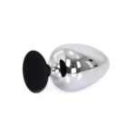 Stor Buttplug med Sugekopp - Metall