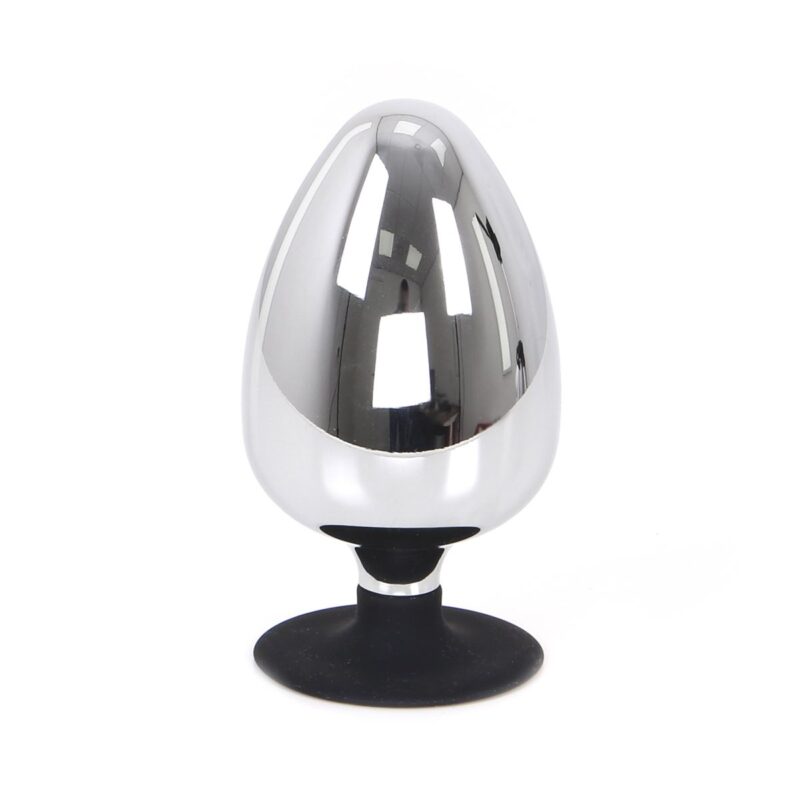 Stor Buttplug med Sugekopp - Metall