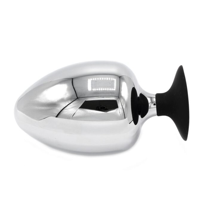 Ekstra stor Buttplug med Sugekopp - 80mm - Metall