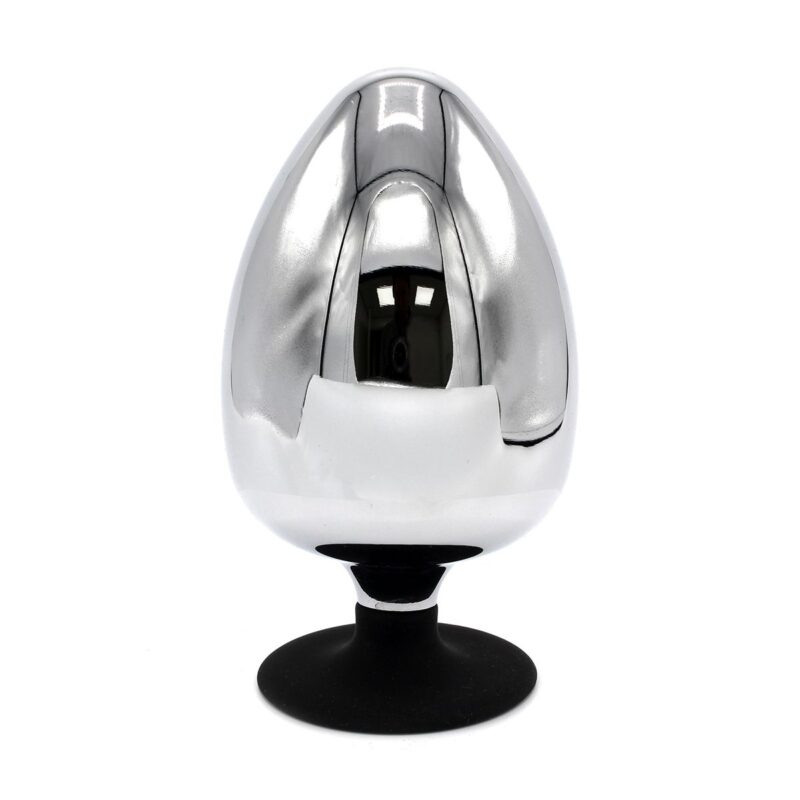Ekstra stor Buttplug med Sugekopp - 80mm - Metall