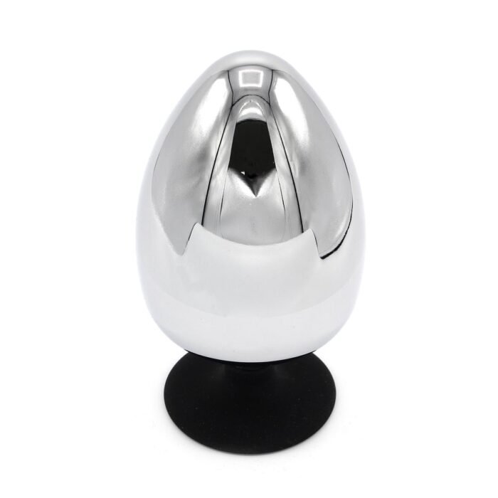 Ekstra stor Buttplug med Sugekopp - 80mm - Metall