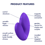 Satisfyer - Love Riot - Mini Fingervibrator - Lilla