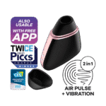 Satisfyer - Love Triangle - Reisevennlig Trykkbølgevibrator - Sort