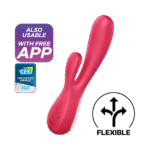 Satisfyer Mono Flex - Rabbitvibrator med app - Red berry