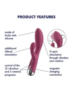 Satisfyer - Spinning Rabbit - Rabbitvibrator med rotasjoner - Rød - Bilde 8