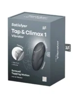Satisfyer - Tap & Climax - Tappende Klitorisvibrator - Mørk Grå - Bilde 2