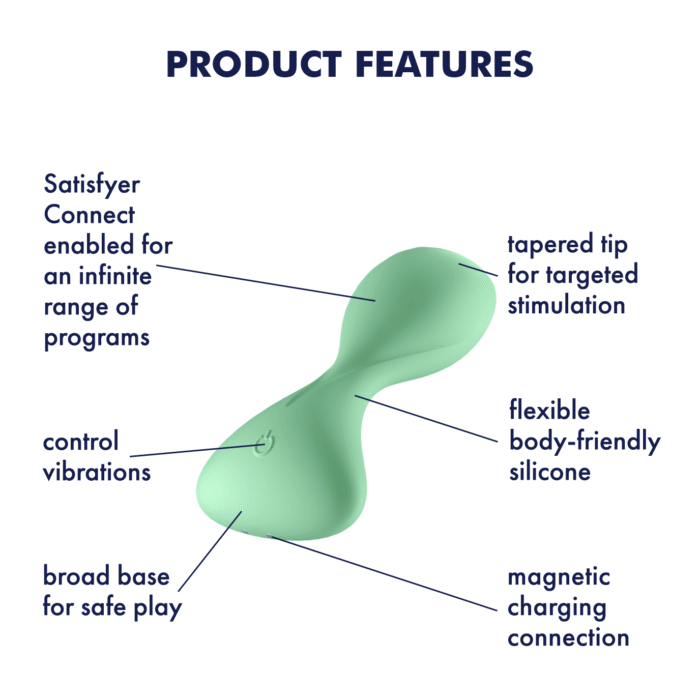 Satisfyer - Trendsetter - Buttplug med APP - Lys Grønn