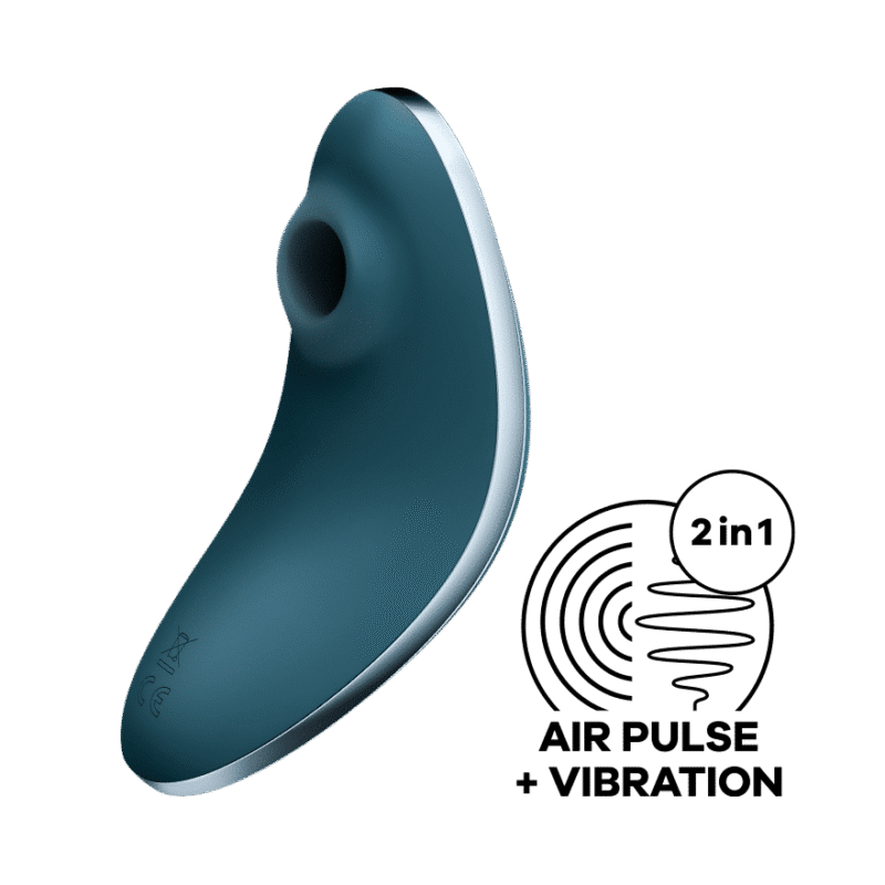 Satisfyer - Vulva Lover 1 - Trykkbølgestimulator med Vibrasjoner  - Mørk Grå