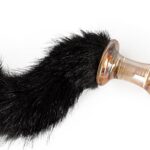 Buttplug i Glass Med Sort Hale