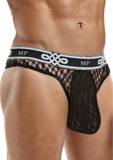 Male Power - Lo Rise Thong - Sort