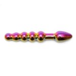 Sensual Glass Laila - Regnbuefarge Metallic - Glassdildo