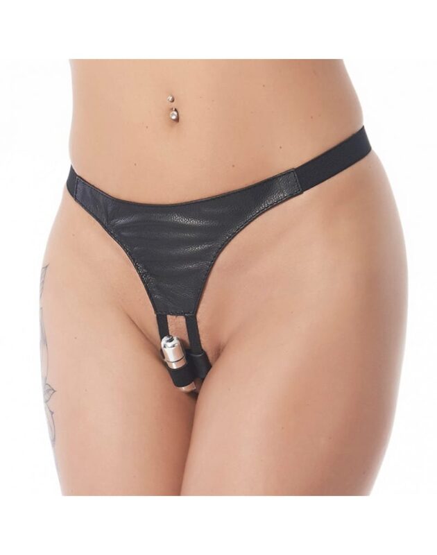 Rimba - Lærstring med Vibrator