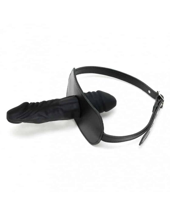 Rimba - Lærgag med Latexdildo