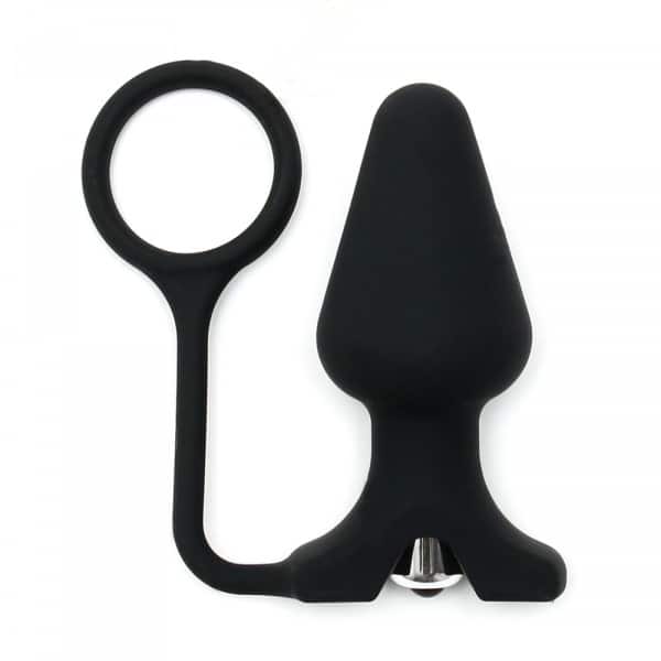 Rimba - Vibrerende buttplug i silikon med penisring