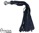 Avalon - KING - Stor Sort Flogger med Kulehåndtak i Metall