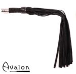 Avalon - ARRAN - Svart Lærflogger med Metall på Håndtaket