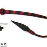 Avalon - WYVERN - Kort bullwhip, Sort og rød 
