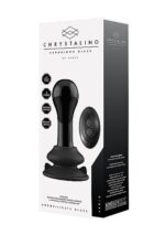 Chrystalino - Globy  - Sort glassdildo med vibrasjon og sugekopp