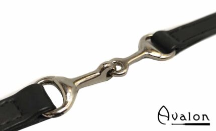 Avalon - Bit - Svart Collar med sølvfarget bitt