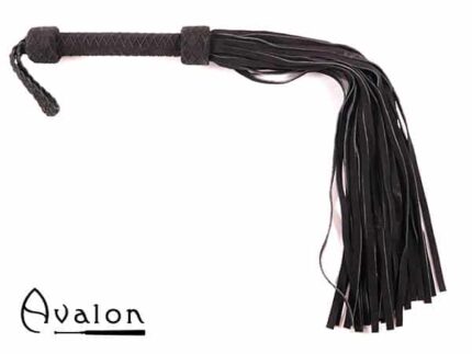 Avalon - MAGIC - Stor Sort Flogger i Mykt Semsket Lær