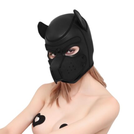 Neoprene Puppy dog - Sort Hundemaske - Large