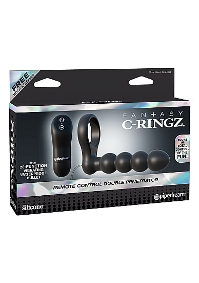 C-ringz - Remote Control Double Penetrator med fjernkontroll - sort