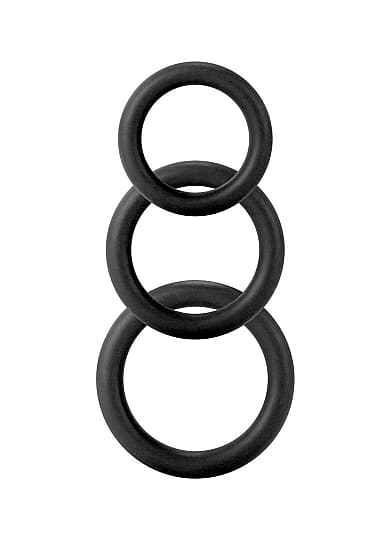 Shots Twiddle - Enkle penisringer 3pk Sort
