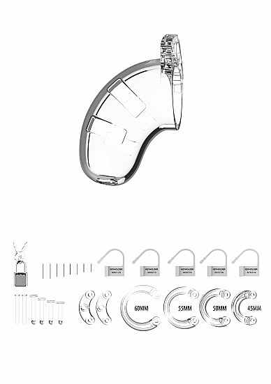 Man Cage - Model 13 - Kuklås 2,5" Transparent